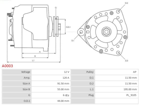 ALTERNATOR  KORANDO MUSSO MERCEDES