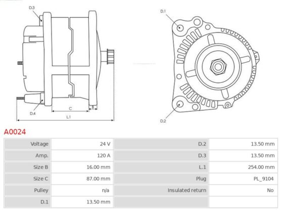 ALTERNATOR 112302 DAF 95 SCANIA BK112