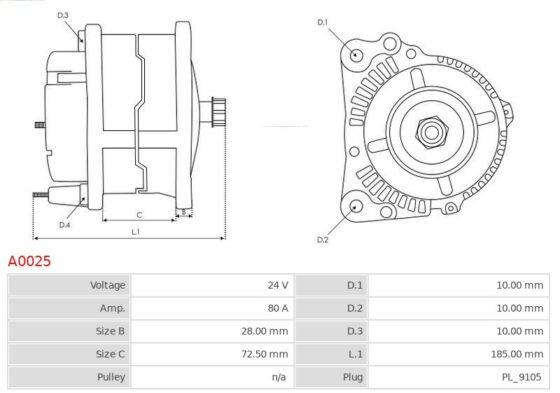 ALTERNATOR SCANIA 113 11.0