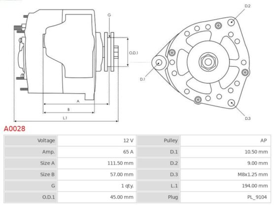 ALTERNATOR VW  AUDI SEAT