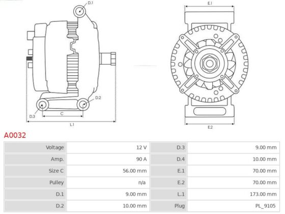 ALTERNATOR MERCEDES SPRINTER 2.2 CDI 2.7 CDI  VITO