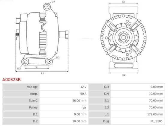 ALTERNATOR MERCEDES BENZ C 200 2.2 CDi