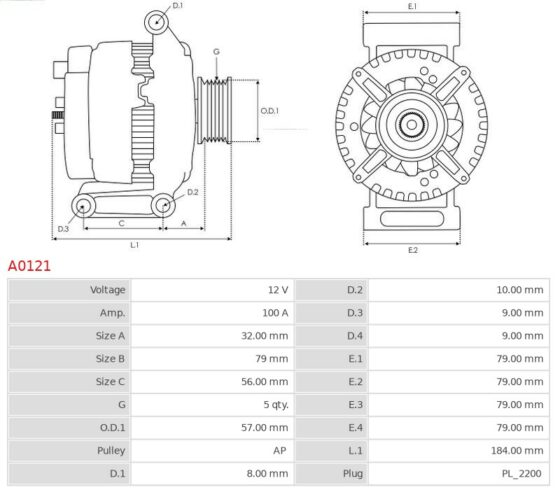 ALTERNATOR OPEL VECTRA B C ASTRA G