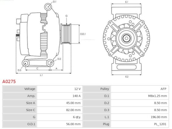 ALTERNATOR VOLVO XC90 S60 V70 2.5 2,4D