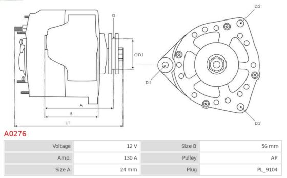 ALTERNATOR LAND ROVER Discovery 4.0 V8