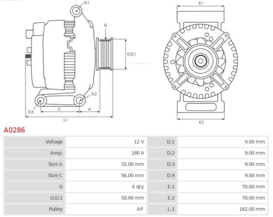 ALTERNATOR MERCEDES S R 500 E300