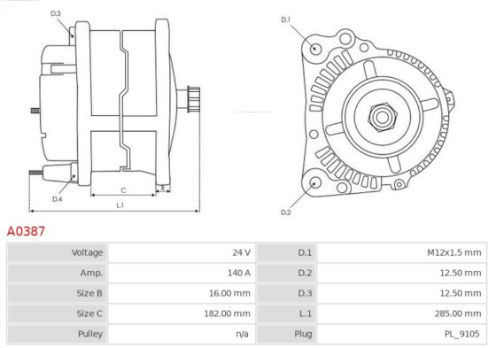 ALTERNATOR  SCANIA K114 10.6