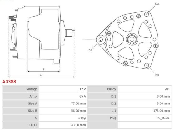 ALTERNATOR  Dasher 1.5 Dasher 1.6