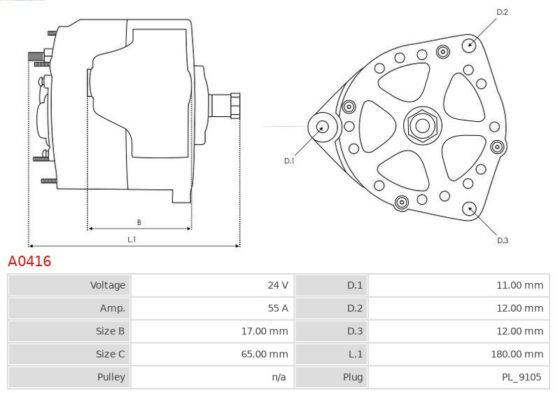 ALTERNATOR IVECO 100 E 15 6.0