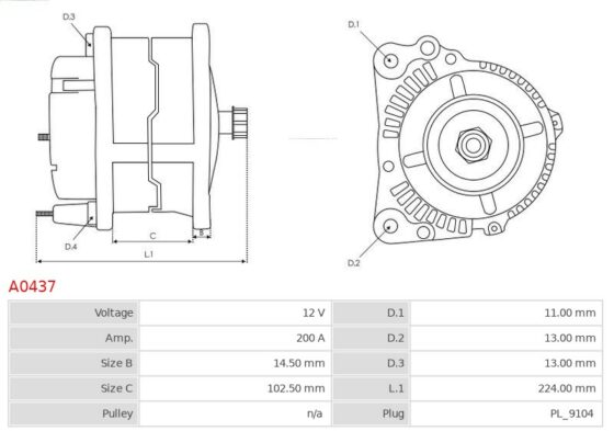 ALTERNATOR CASE 9210 9230 9240 9250