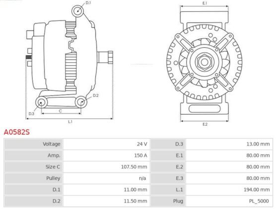 ALTERNATOR MERCEDES BENZ TRUCKS & BUSES O 530 10.7