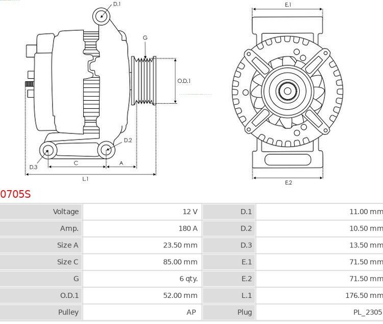 ALTERNATOR VOLVO S80 4.4 V8