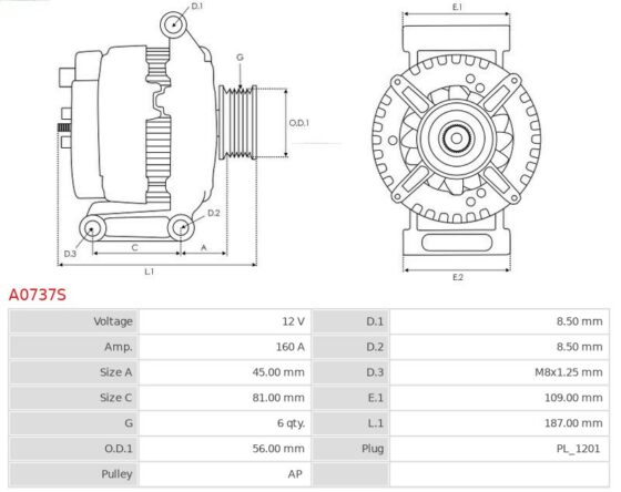 ALTERNATOR VOLVO S80 3.0