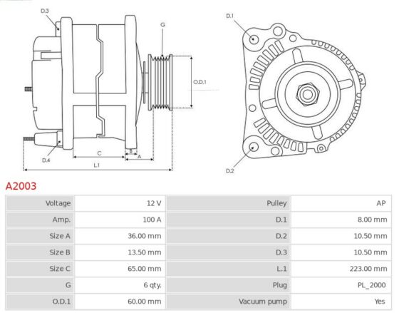 ALTERNATOR OPEL ASTRA CORSA COMBO 1,7 CDTI 1,7 DTI