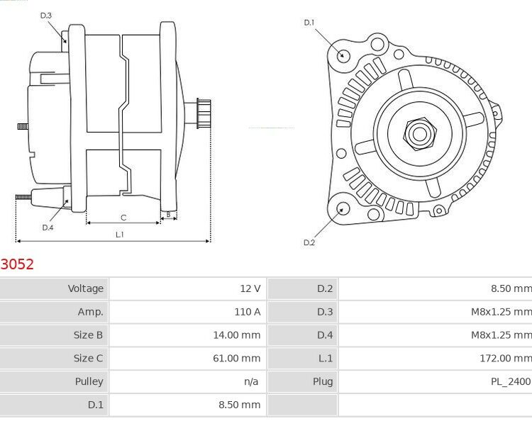 ALTERNATOR RENAULT 1.5 dCi CLIO MEGANE KANGOO 1,5