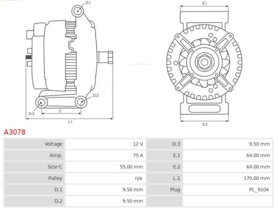 ALTERNATOR FIAT OPEL 1.3 CDTI JTD