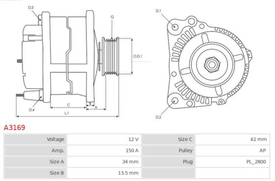 ALTERNATOR LAGUNA 2.0 16V TURBO