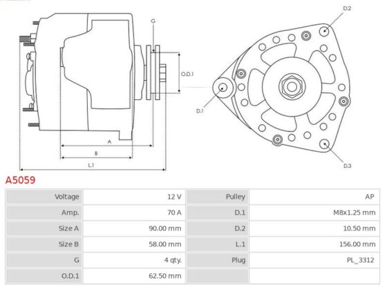 Alternator  HONDA LOGO CIVIC