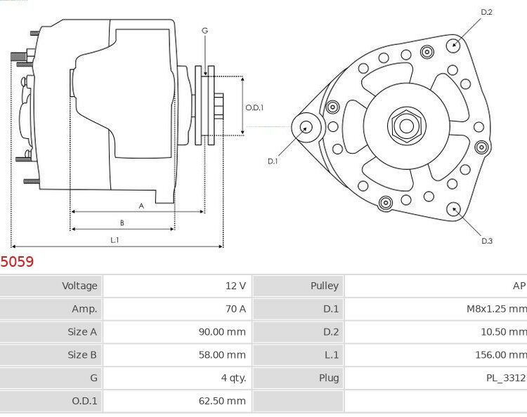 Alternator  HONDA LOGO CIVIC