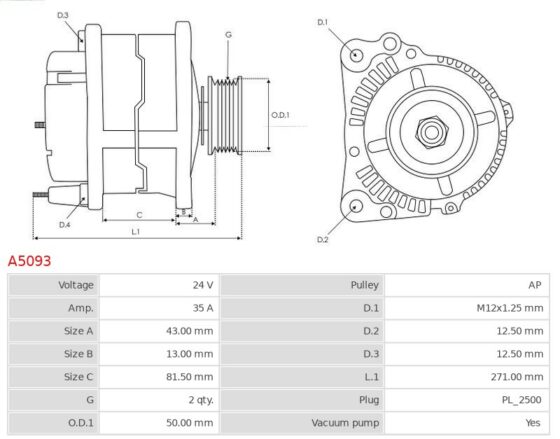 ALTERNATOR MITSUBISHI FUSO