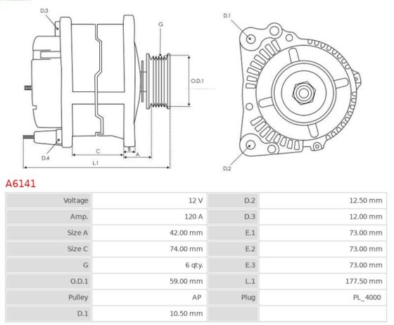 Alternator  JAGUAR S-TYPE 2.5 3.0 V6