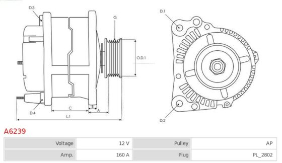 ALTERNATOR TOYOTA DURANGO 5.9 V8