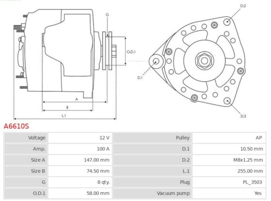 ALTERNATOR JEEP Grand Cherokee 2.5 TD