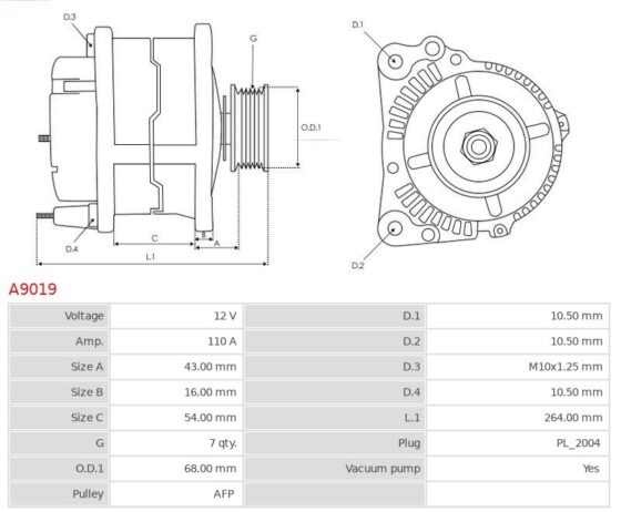 ALTERNATOR  HYUNDAI H-1 2.5 CRDI