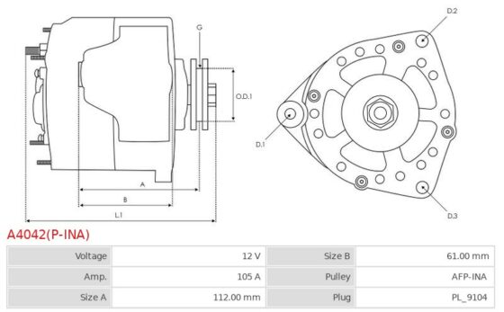 ALTERNATOR ASTRA VECTRA SIGNUM CDTI