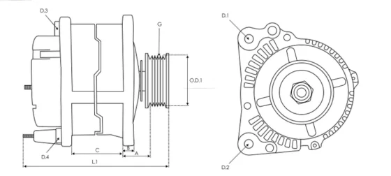 ALTERNATOR 70A M6 B+ W ESCORT 1.3