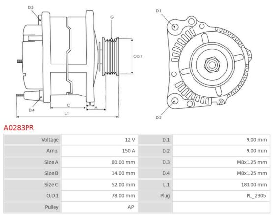 Remanufactured AS-PL Alternator