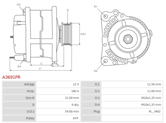 Remanufactured AS-PL Alternator