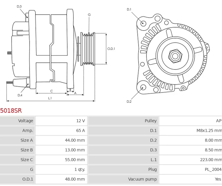 Remanufactured AS-PL Alternator