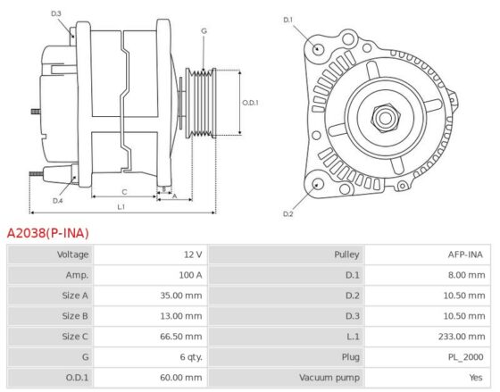 ALTERNATO COMBO CORSA MERIVA 1.7CDTI