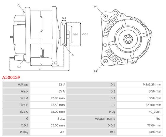 Remanufactured AS-PL Alternator