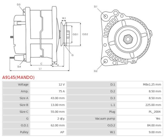 H-1 2.5 TD, Porter 2.5 TD, Starex 2.5 TD, Starex 2.5 TD 4WD, K2500 2.5 TCi