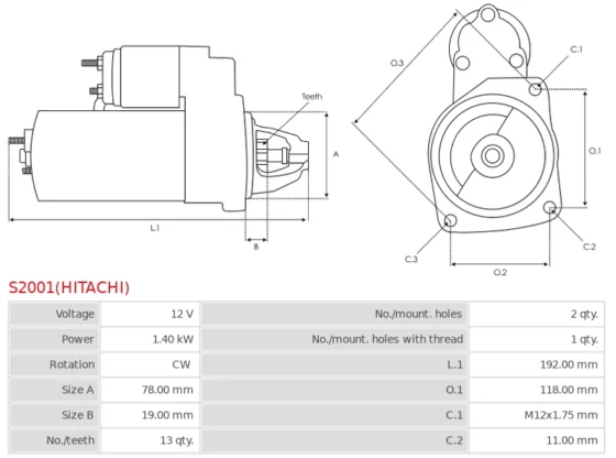 ROZRUSZNIK S2001(HITACHI)