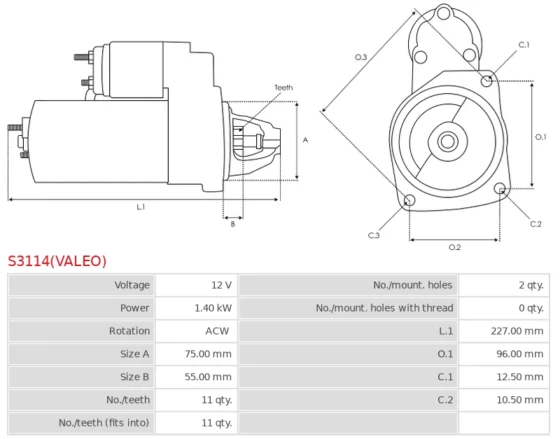 ROZRUSZNIK S3114(VALEO)