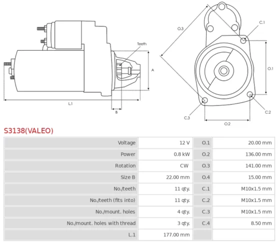 S3138(VALEO) AS