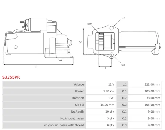 Remanufactured AS-PL Starter motor