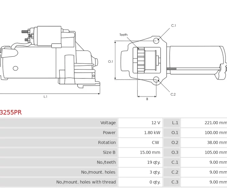 Remanufactured AS-PL Starter motor