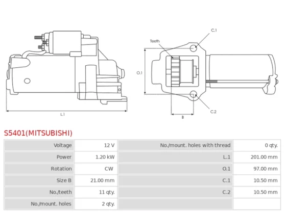 Nowy Oryginalny Rozrusznik MITSUBISHI S5401(MITSUBISHI)