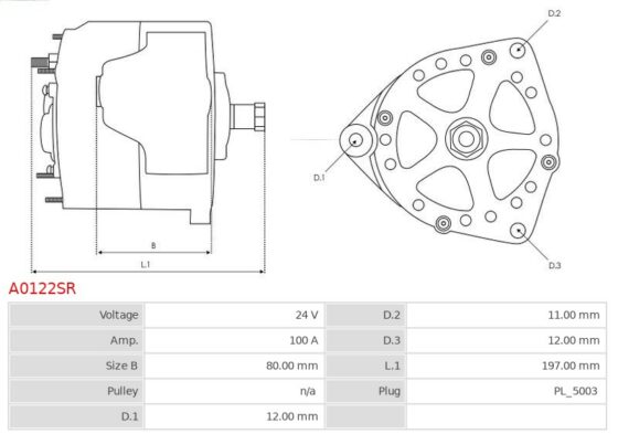 Alternator 85.330 11.6  85.360 11.6  85.400 11.6  85CF 380 12.6  85CF 430 12.6  CF 75