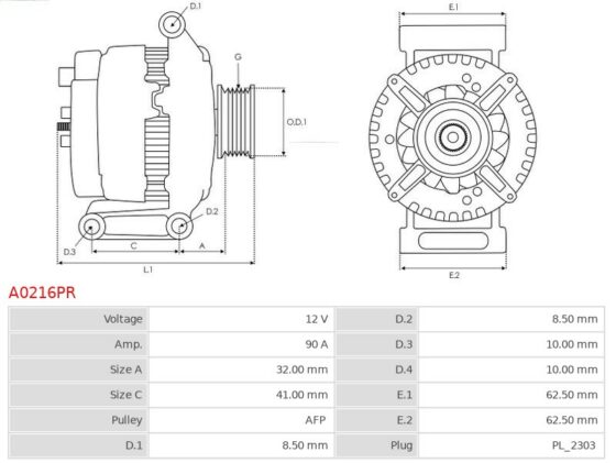 Alternator 316 1.6 ti  316 1.8 i  316 1.8 ti  316 1.9 i  318 1.9 Ci  318 1.9 i  318 2