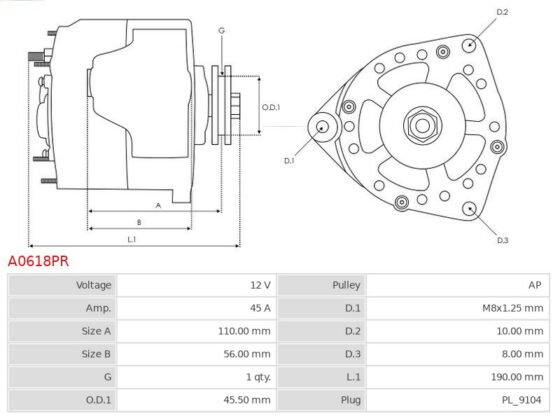 Alternator 80 1.6 D  80 1.6 TD  90 1.6 TD  LT 28-35 2.4 D  LT 28-35 2.4 TD  LT 40-55