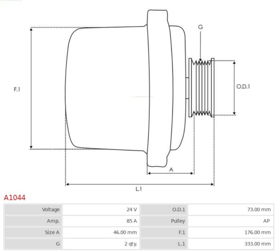 Alternator  a1044