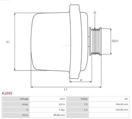 Alternator  a1045