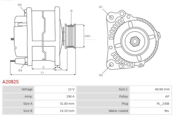 Alternator RS4 4.2 Quattro [BNS] 01.2005-12.2008