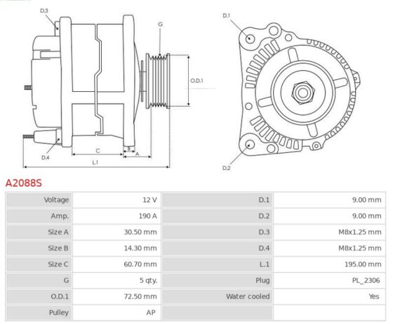 Alternator Touareg 3.6  Touareg 4.2 FSi V8   [BAR] 01.2006-12.2010