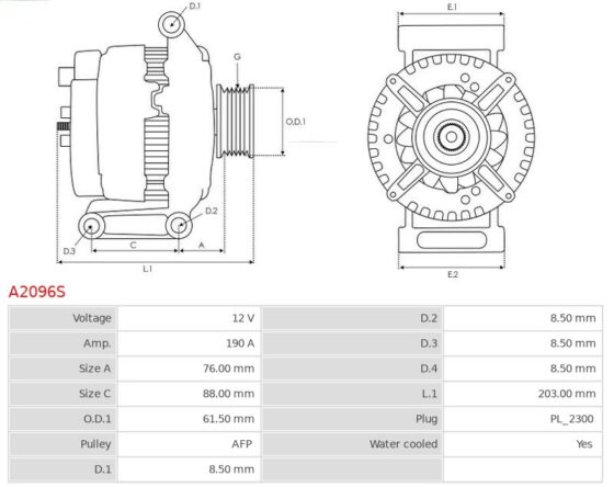 Alternator Touareg 5.0 R50 TDi  Touareg 5.0 V10 TDi [CBWA]  [AYH]  [BLE]  [BWF] 01.20